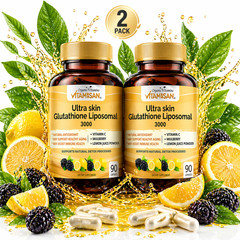 2 Pack Glutathione – 180 Caps Skin Glow-enhancing | Even tone | Revitalizing
