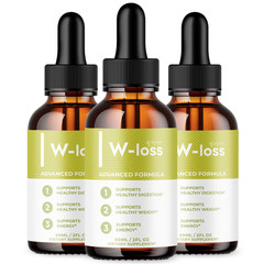 (3 Pack) W-Loss Drops Advanced Health & Fitness Support Supplement 90 Servings