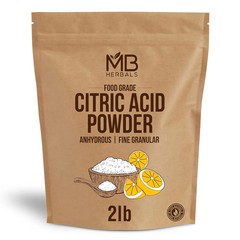MB Herbals Citric Acid Powder 2 lb | 100% Pure Anhydrous Fine Granulated Citric