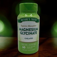 Natures Truth Superior Absorption Magnesium Glycinate Chelated 60 Caps EXP 4/27