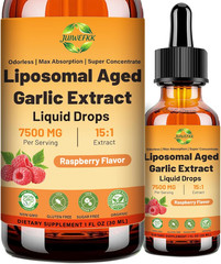 Aged Garlic Extract Liquid Drop – 500 mg per Serving, 15:1 Extract, Odorless, Li