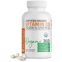 Bronson Vitamin D3 10,000 IU (250 mcg) Certified 360 Count (Pack of 1)