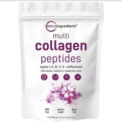 Micro Ingredients Multi Collagen Peptides I/II/III/V/X Unflavored 1LB