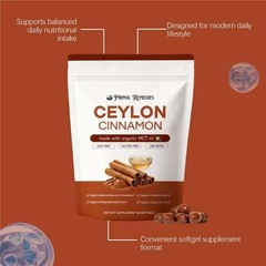 Ceylon Cinnamon Softgels 7200mg Equivalent MCT Oil Updated Vitamin 30ct – Optimi