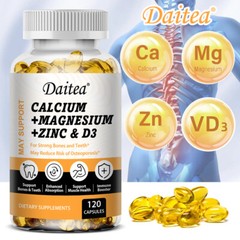 Daitea Calcium Magnesium Zinc with Vitamin D3, For Strong Bones and Teeth