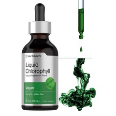 Horb�ach Liquid Chlorophyll Drops | 2 ounce | Natural Peppermint Flavor | Vegan