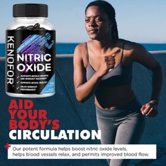 Nitric Oxide L-Arginine Pre Workout+Testosterone Booster,Men’s,Test 120Capsules