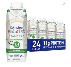 24 Nestle Compleat Pediatric Standard VANILLA Flavor 1.4 kcal Formula 8.45 FL oz