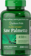 Puritan’s Pride Saw Palmetto 450 Mg, Supports Prostate and Urinary Health, 200ct