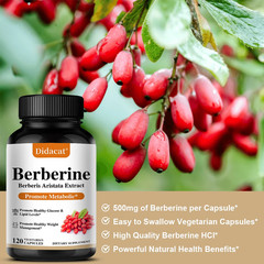 Berberine 500 Mg Dietary Supplement – Metabolism, Healthy Weight Management, Cir