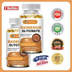 Magnesium Glycinate & Vitamin D3 Complex Supplement 240 Vegetarian Capsules