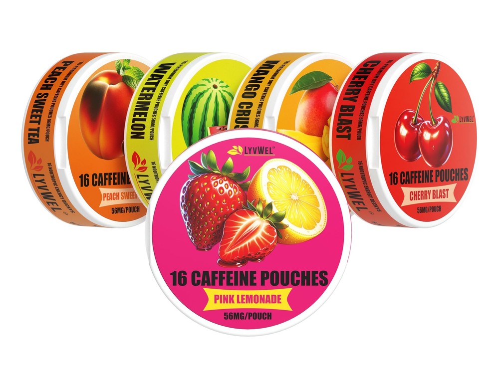 56mg Caffeine Energy Pouches – Multi (Peach, Watermelon, Pink Lemonade, Mango…