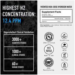 Drink HRW Rejuvenation H2 Molecular Hydrogen Water Tablets Unflavored 30 count
