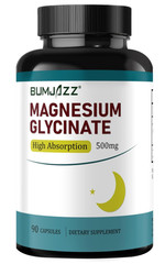 Magnesium Glycinate 500mg 90 Capsules Sleep Aid Muscle Support Gentle Stomach
