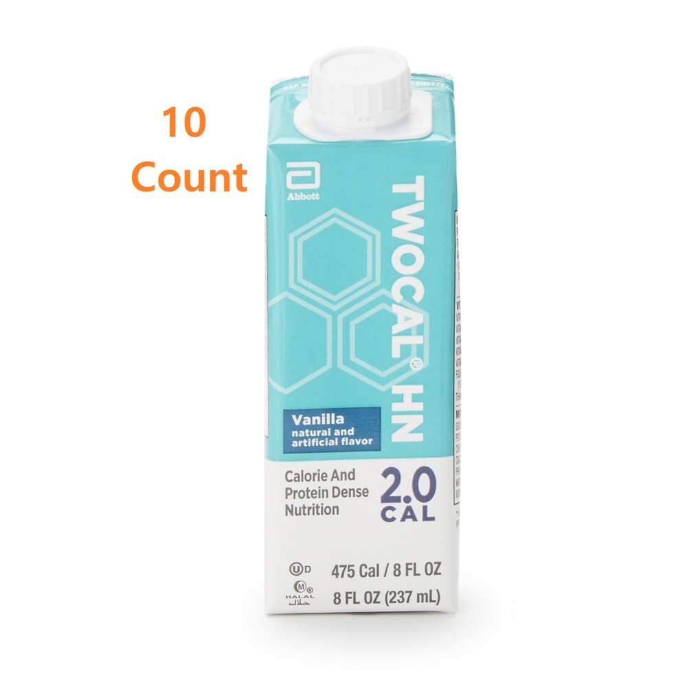 10 Ct. Oral Supplement TwoCal HN 2.0 CAL Protein Vanilla Flavor Liquid 8 oz.