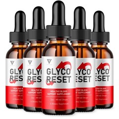 (5 Pack) Glyco Reset Drops, GlycoReset Premium Blood Support Supplement (10oz)