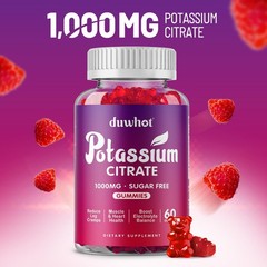 duwhot Potassium Citrate 1000mg Gummies, 1 Count (Pack of 60)