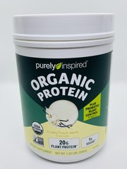 Organic Plant-Based Protein Powder, Creamy French Vanilla, 1.2 lbs (546g)