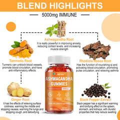 120 Ashwagandha Gummies 5000mg Better Goli Extra Strength Ashwagandha Root Gummy