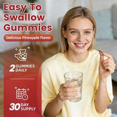 (2 Pack) Iron Gummies 4-Source Iron Supplement with Vitamin C, Folate, B12, B6