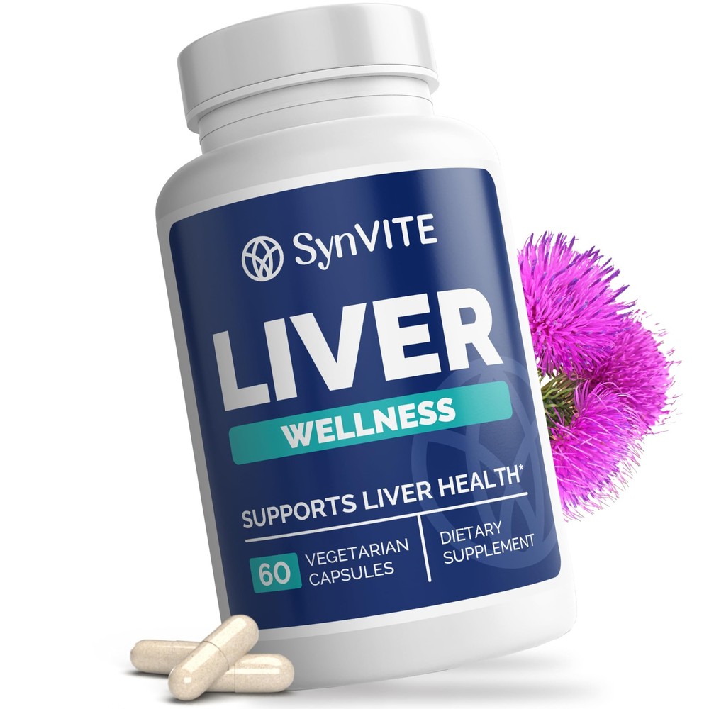 SYNVITE Liver Wellness Supplement – Milk Thistle & Turmeric – 60 Capsules