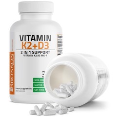 Bronson Vitamin K2 (MK7) with D3 Supplement Non-GMO 360 Count (Pack of 1)