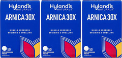 Hyland’s Arnica 30x 50 Tablets (3 Pack = 150 Tablets), Bruising, Swelling, Mu…