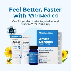 Natural Arnica Montana 30C Tablets – 150 Ct | Pain Relief, Bruising & Swelling S