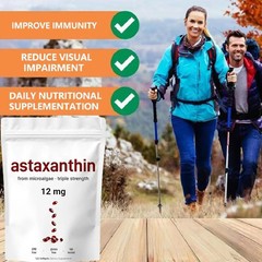 organic Astaxanthin Soft Capsule 100% Pure Additive Boost Immunity Physical Reco
