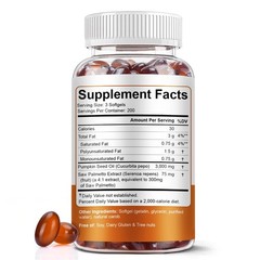 Pumpkin Seed Oil & Saw Palmetto Softgels 3000mg – 600 Count | Cold-Pressed, Non-