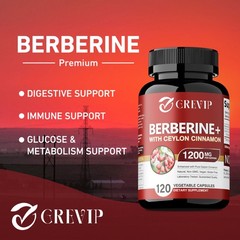Berberine HCI+Ceylon Cinnamon 1200mg – Cardiovascular Health,Blood Sugar Support