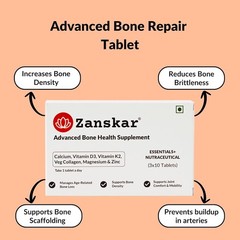 5 Pack Zans.kar Bone Health Tablets 150 Count