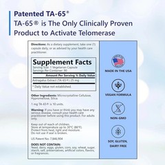 TA-65 Telomere Activation Rejuvenation Supplement, DNA Repair, Stem Cell 90 Caps