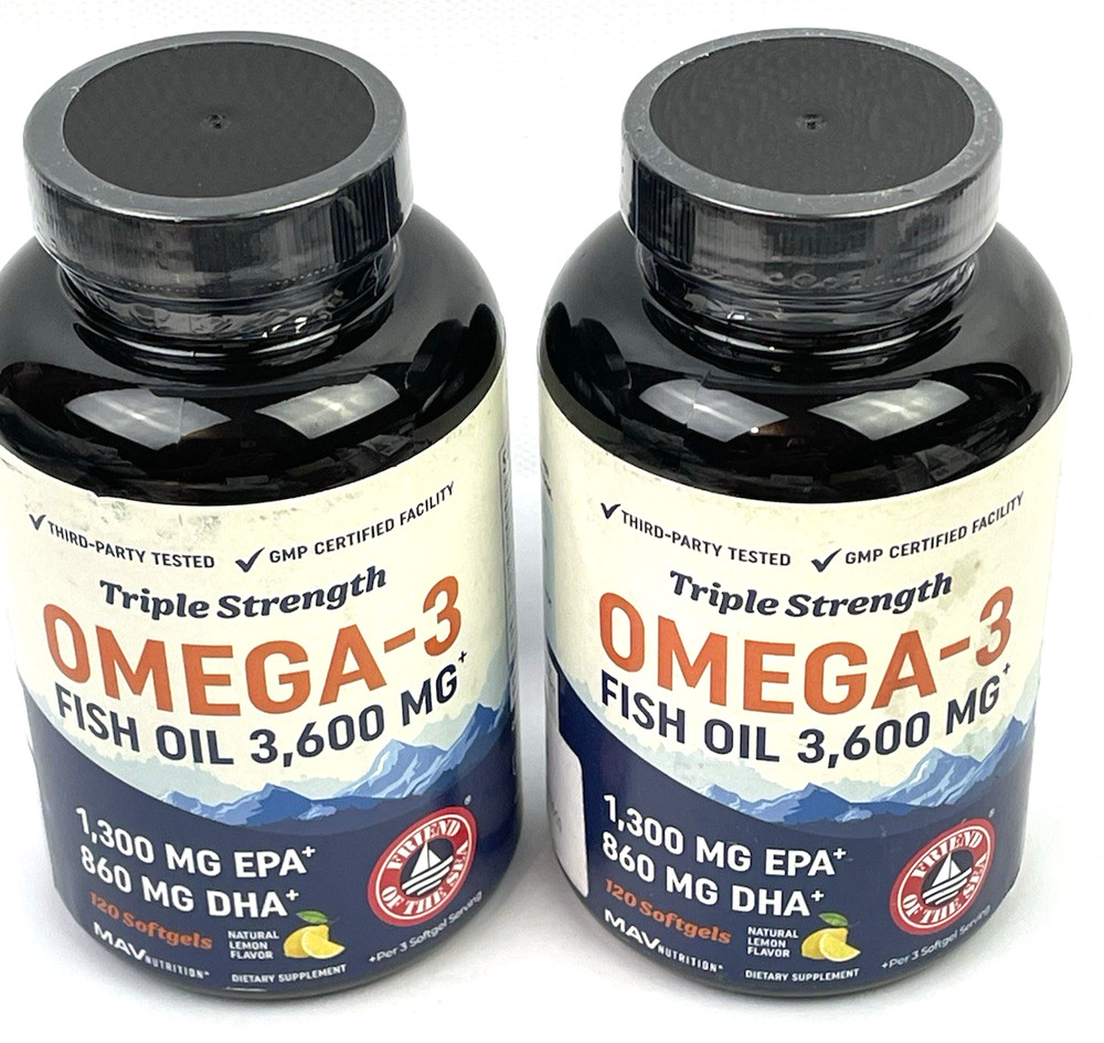4pcs Strength Omega 3 Fish Oil – Brain & Joint Support, with EPA and DHA 10/26