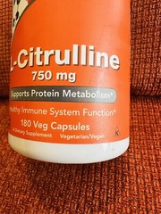 NOW Foods L-Citrulline 750 mg 180 Veg Caps exp 7/25