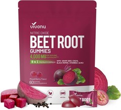 Beet Root Gummies CoQ10 L Arginine Citrulline Nitric Oxide Grape Seed Remolacha