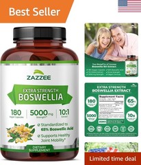 Extra Strength Boswellia Serrata 10:1 Extract, 5000 mg Strength, 65% Boswelli…