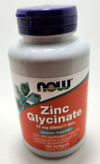 NOW Zinc Glycinate 30mg 120 Softgels Immune Support