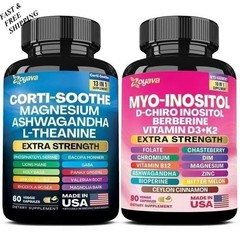 LUXRY Soothe&Smooth Bundle – Zoyava Cortisol Myo-Inositol All-in-One Supplement