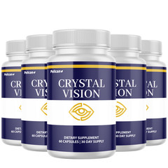 Crystal- Eye Health Dietary Supplement- Vision Support with Lutein- 5 Bottles