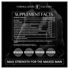 Formulation Factory Self Obsessed MAXXED 10-in-1 Men’s Vitality Supplement wi…