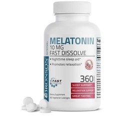 Melatonin 10mg Fast Dissolve Tablets – Sleep Aid, 360 Cherry Flavored Tablets