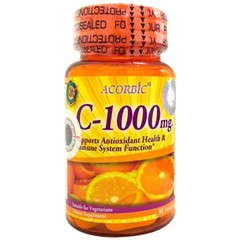 3 x ACORBIC Vitamin C Mineral 1000mg whitening antioxidant wrinkle Skin Health.