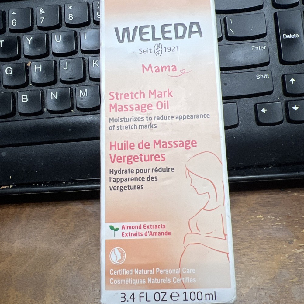 Weleda Stretch Mark Massage Oil 3 4 fl oz All-Natural, No Artificial Exp 12/2024
