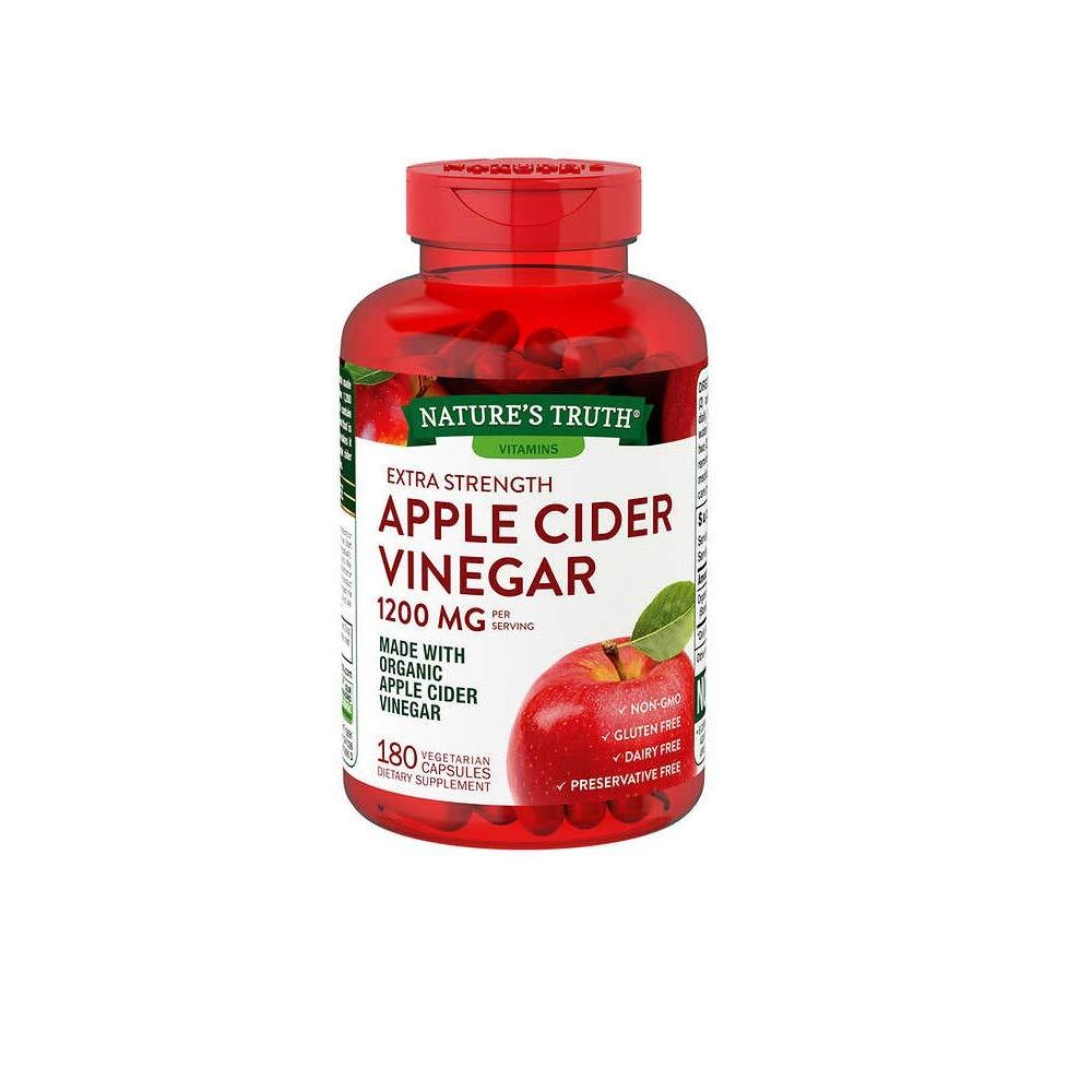 Nature’s Truth Apple Cider Vinegar 1200 mg, 180 Capsules