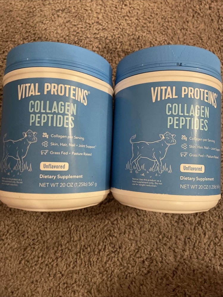 2 PACK – Vital Proteins Collagen Powder 1.26lbs (20oz each) = 2.52lbs (40oz)