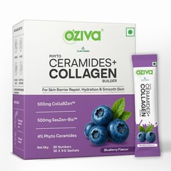 OZiva Phyto Ceramides Collagen Powder Blueberry 30 Sachets Skin health Support