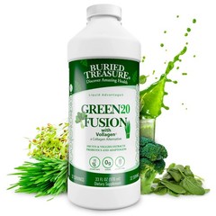 Buried Treasure GREEN20 Fusion wVegan Collagen 32 oz, Collagen Alternative