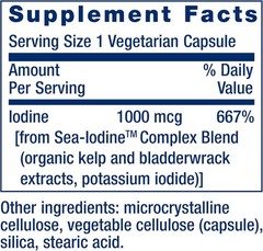 Life Extension Sea-Iodine, kelp and bladderwrack-derived Iodine – 60 Capsules