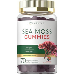 Sea Moss Gummies | 70 Count | Strawberry Blueberry Flavor | Vegan, Non-Gmo, Glut